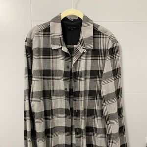 All Saints Flannel Shirt Jacket